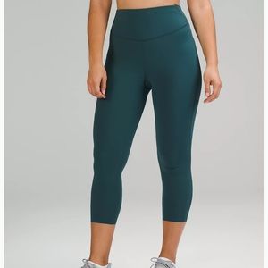 Lululemon Base Pace High Rise Crop 23” in Green Jasper